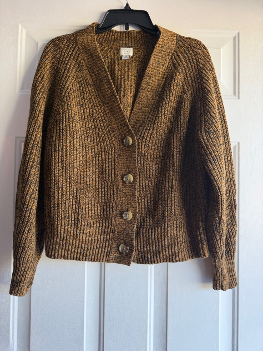 Cozy V-Neck Button-Front Brown Women’s Sweater Cardigan